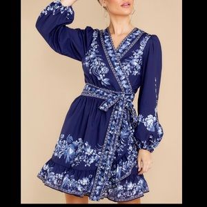 Navy Floral Dress